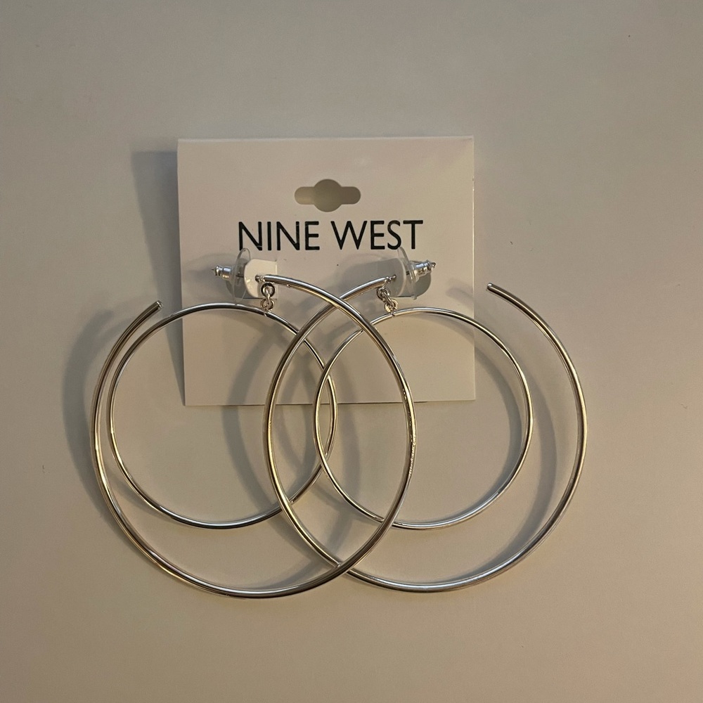 NWT silver hoop earrings